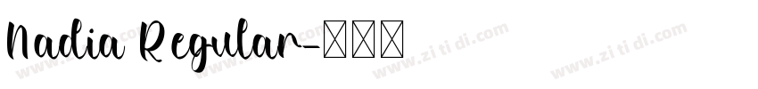 Nadia Regular字体转换
